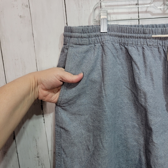 Nordstrom Men's Slim Fit Blue Cotton Shorts Elastic Waist Drawstring Size XL. - Picture 3 of 7